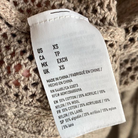 American Eagle Light Brown Knit Crewneck Sweater - Picture 4 of 5